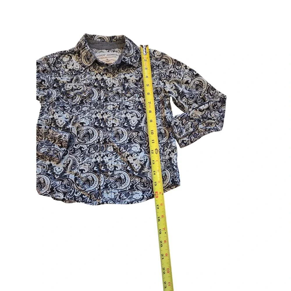 Cody James Authentic Western Apparel‎ Kids Long Sleeve Paisley Print Snap Shirt